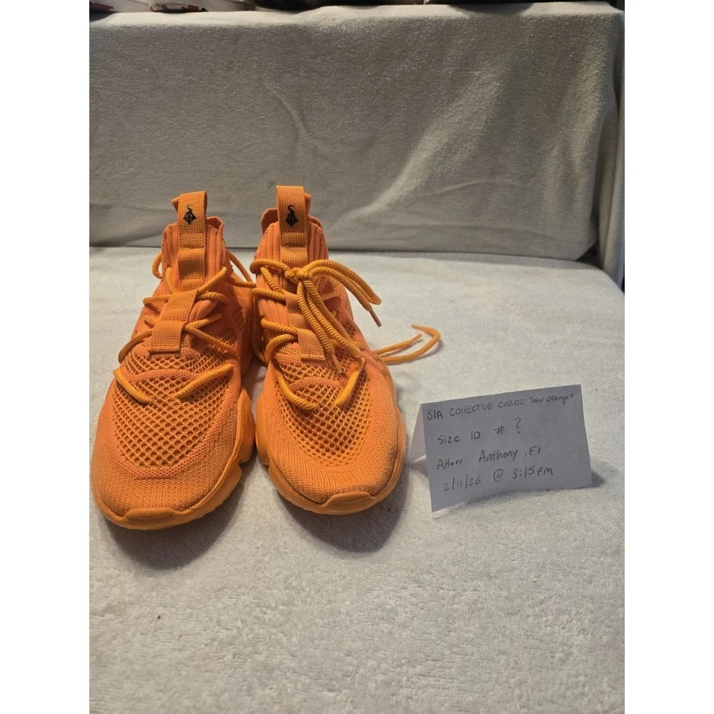 SIA Collective CU.02 Solar Orange Mens Size 10 Knit Chunky Sneakers